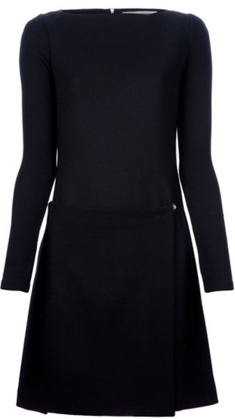 Victoria Beckham Rear Zip Dress in Black - Lyst