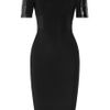 Victoria Beckham Stretchcrepe and Python Dress in Black - Lyst