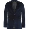 Burberry Slimfit Velvet Blazer in Blue for Men - Lyst