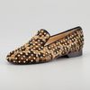 Christian Louboutin Rolling Spikes Red Sole Smoking Slipper in Animal (leopard) - Lyst