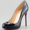 Christian Louboutin Filo Patent Platform Red Sole Pump Navy in Blue (navy) - Lyst