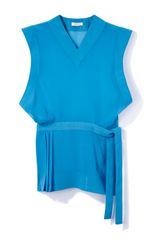 Mugler Ss Côme Organza Sulfurise Top