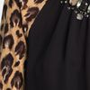 Tory Burch Allison Silk Wool Blouse in Black (black/ carmel wray) - Lyst