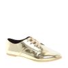 Asos Moment Metallic Flat Shoes in Gold (champagne) - Lyst