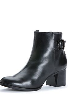 Calvin Klein Buckle Booties Neema Mid Heel - Lyst