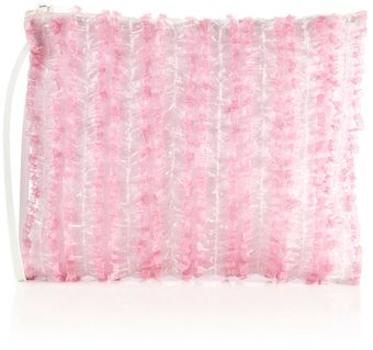 Christopher Kane Ss Pink Ruffle Clutch - Lyst