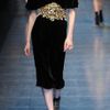 Dolce & Gabbana Embellished Velvet Dress in Gold (black) - Lyst