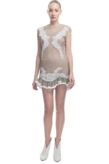 Francesco Scognamiglio Ss Honeycomb Lace Shift Dress - Lyst