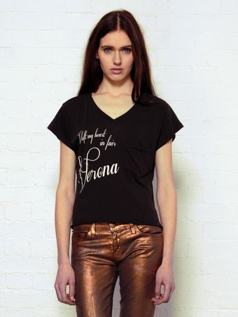 Wildfox Cropped Text Tshirt - Lyst