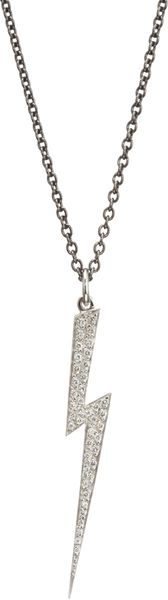 Ileana Makri Diamond Thunder Bolt Pendant Necklace - Lyst