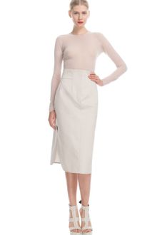 Loewe Grey Algodón Skirt - Lyst