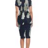 Michael Van Der Ham Ss Navy Print Dress in Blue (navy) - Lyst