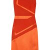 Narciso Rodriguez Spliced Silkcharmeuse Dress in Orange (coral) - Lyst