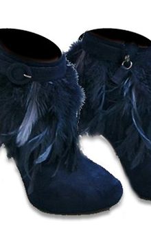 Nicholas Kirkwood Feather Boot Navy Suede - Lyst