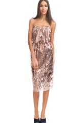 Nina Ricci Ss Sequined Fringe Dress