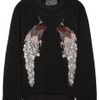Proenza Schouler Peacockembroidered Scubajersey Sweatshirt in Black (peacock) - Lyst
