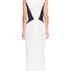 Vionnet Ss Color Block Crepe Viscose Jersey Gown in White (white orchid/black) - Lyst