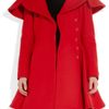 Alexander Mcqueen Woolfelt Coat in Red - Lyst