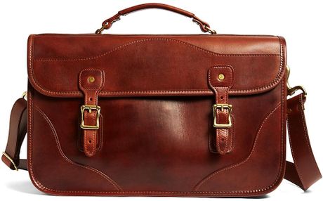 brooks brothers leather briefcase