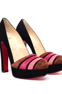 Christian Louboutin Viva Bella Suede Platform Pumps - Lyst
