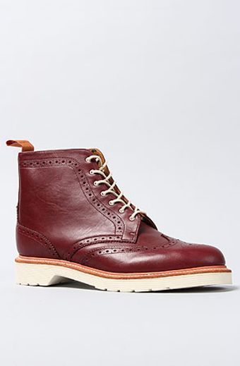Dr. Martens The Bentley Brogue Boot in Cherry Red - Lyst