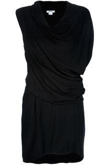 Helmut Lang Draped Asymmetrical Dress - Lyst