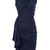 Lanvin Draped and Gathered Fitted Dress in Black - Lyst
