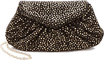 Lauren Merkin Handbags Diana Suede Clutch with Metallic Polka Dots - Lyst