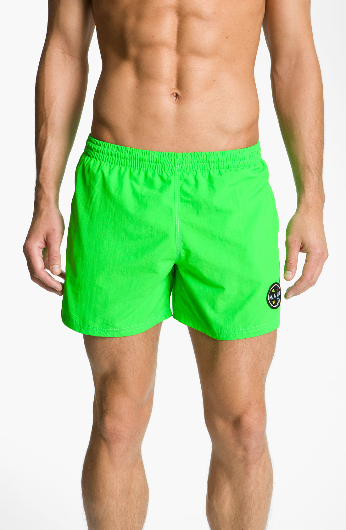 Maui & Sons Party Rocker Volley Swim Trunks in Green for Men