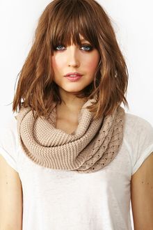 Nasty Gal Woven Infinity Scarf Taupe - Lyst