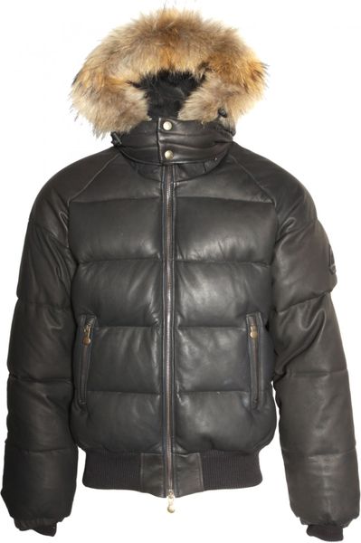 Pyrenex New Mythic Leather Bomber Jacket in Black for Men | Lyst