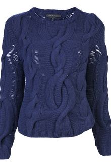 Rag & Bone Felted Cable Sweater - Lyst