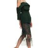 Vera Wang Ss Silk Faille Offtheshoulder Top in Green (cypress green) - Lyst