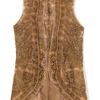 Vera Wang Ss Embroidered Lace Cut Away Vest in Gold - Lyst