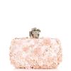 Alexander Mcqueen Flower Embroidered Clutch in Pink - Lyst