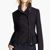 Burberry Brit Peplum Hem Peacoat in Black (black pearl) - Lyst