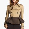 Burberry Prorsum Plaid Peplum Crop Jacket in Beige (camel) - Lyst