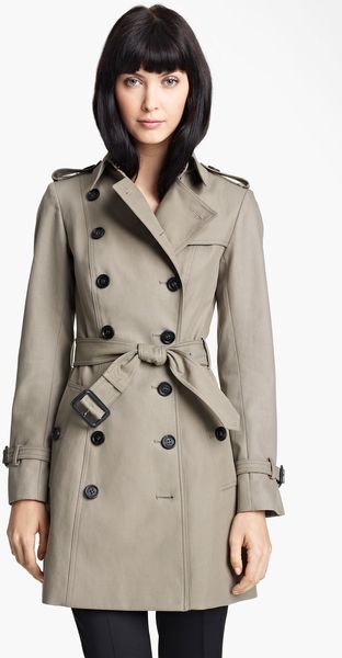 Burberry Prorsum Belted Twill Trench Coat - Lyst