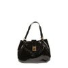 Fendi Forever Zucchino Ecopatent Leather Large Shoulder in Black - Lyst