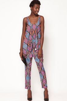 Mara Hoffman Pleated Pant in Tile Print Silk - Lyst