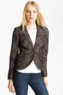 Smythe Leather Patch Plaid Jacket - Lyst