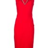 Yves Saint Laurent Chain Trim Dress in Red - Lyst