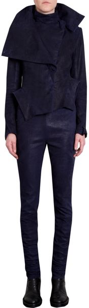Ann Demeulemeester Asymmetric High Collar Jacket - Lyst