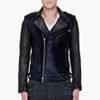 Balmain Midnight Blue Calfhair Padded Biker Jacket in Blue for Men (midnight) - Lyst