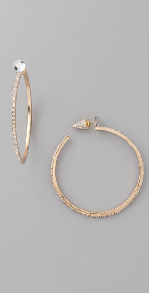 Belle Noel Hoop Earrings - Lyst