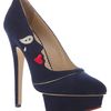 Charlotte Olympia Slip On Pump in Blue - Lyst
