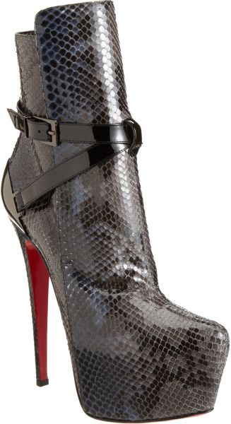 Christian Louboutin Python Equestria in Black (gunmetal) - Lyst
