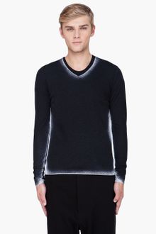 Comme Des Garçons Black Printed Wool Knit Sweater - Lyst