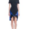 Dion Lee Ss 3d Hem Filter Dress in Blue (black/uv) - Lyst