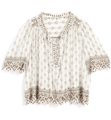 Isabel Marant Ss Anya Top in Beige (white) - Lyst